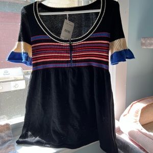 Free people short sleeve shirt